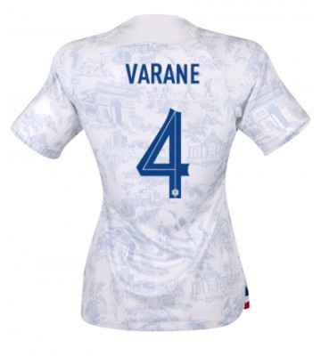 Francja Raphael Varane #4 Koszulka Wyjazdowych Kobiety MŚ 2022 Krótki Rękaw